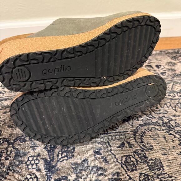 PAPILLIO Size 40 Birkenstock Namica
Metallic Stone Gold Suede Leather Sandals - Picture 8 of 9